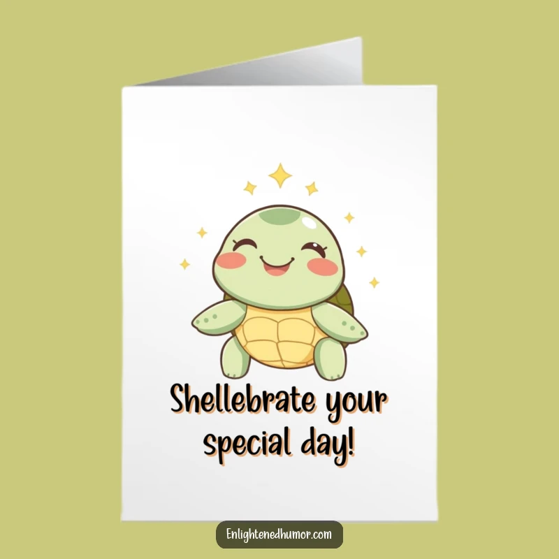 Free Printable Birthday Card: Joyful Turtle, Peaceful Sparks, Funny Downloadable Gift