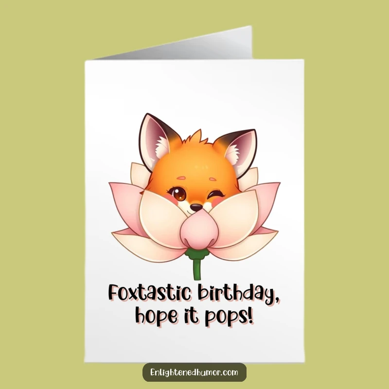 Free Printable Fox Birthday Card - Curious & Cunning Downloadable Greeting