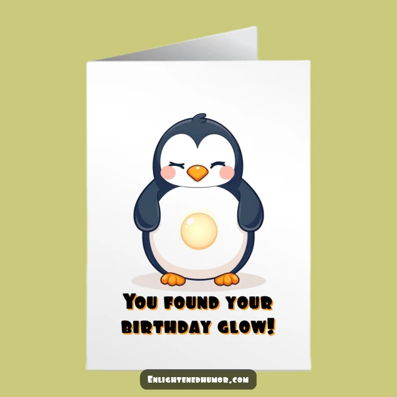 Free Printable Winking Penguin Birthday Card: Funny Treasure Ecard Downloadable Gift