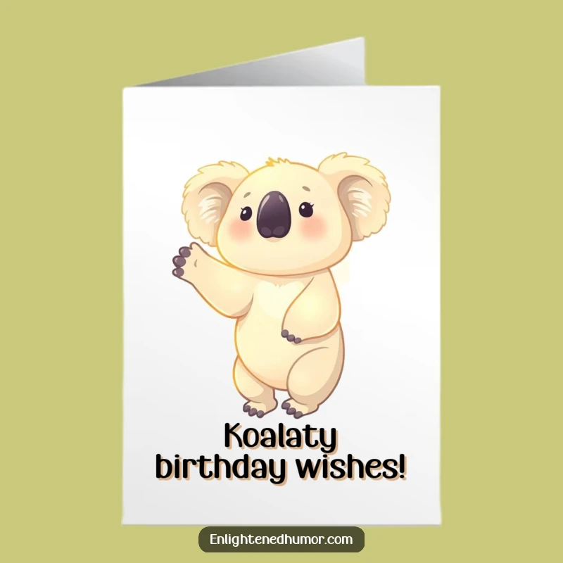 Free Printable Koala Birthday Card: Uplifting Aura Downloadable Gift
