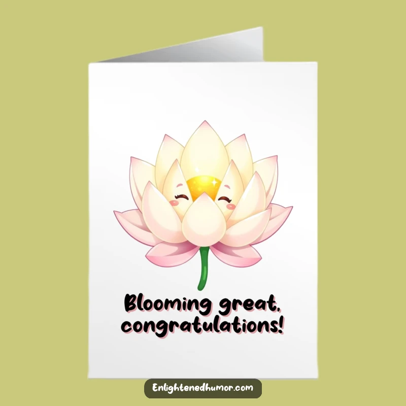 Free Printable Congrats Card: Lotus Flower Funny Downloadable Gift