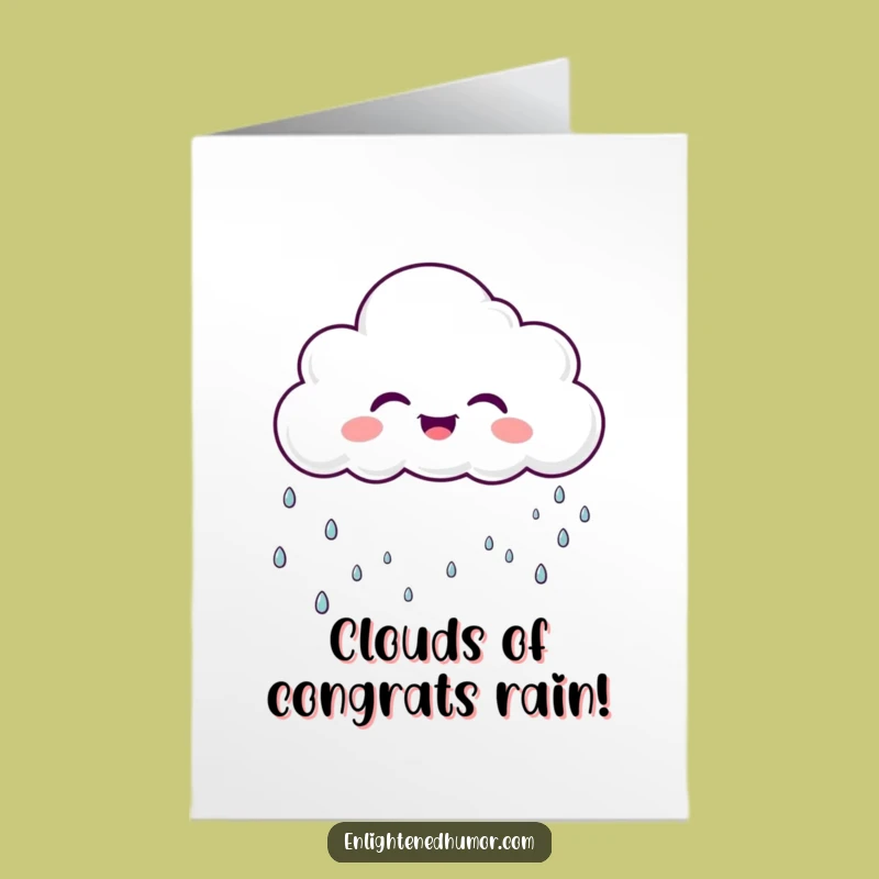 Free Printable Congratulations Card: Laughing Cloud Funny Downloadable Gift