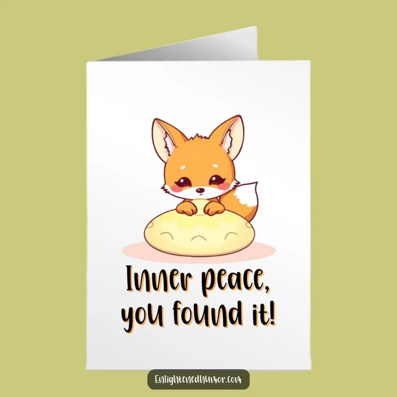 Free Printable Congratulations Card: Curious Fox Meditation Success Download