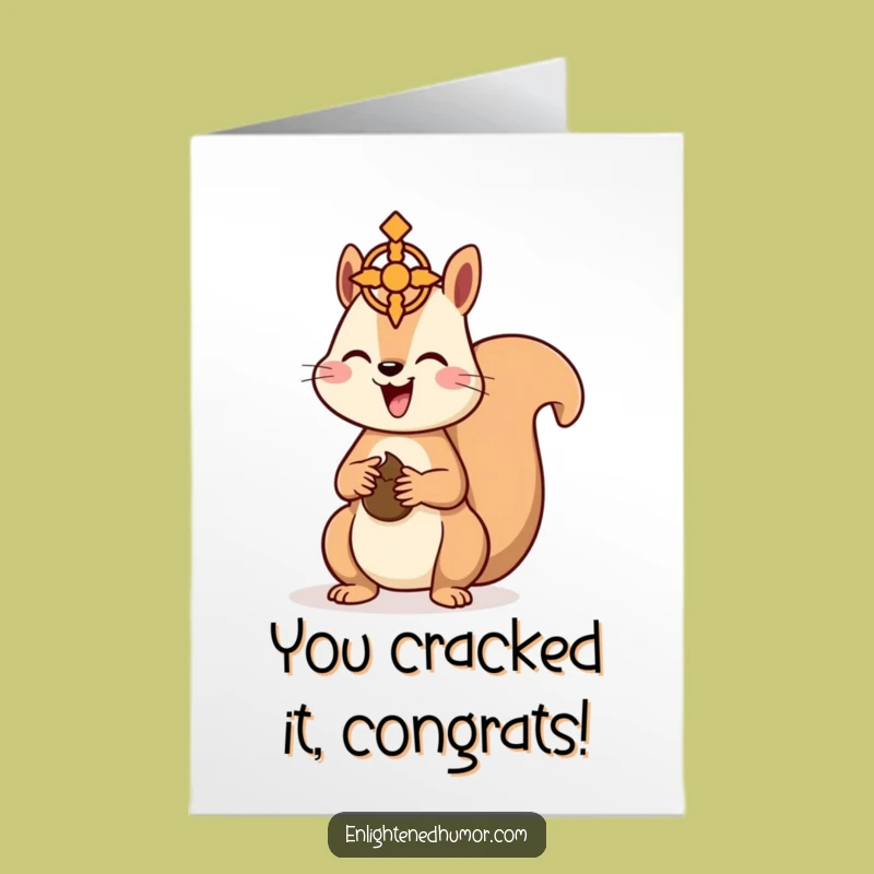 Free Printable Congratulations Card: Squirrel Spiritual Success Download