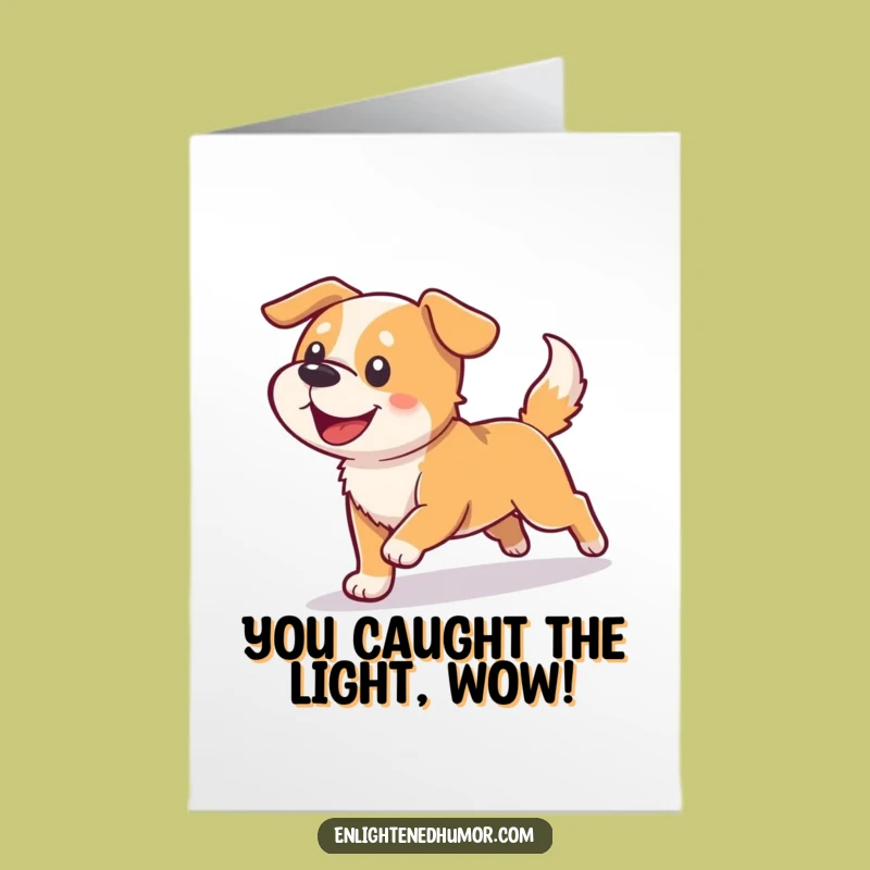 Free Printable Congrats Card: Dog Light Shadow Success Funny Downloadable Gift