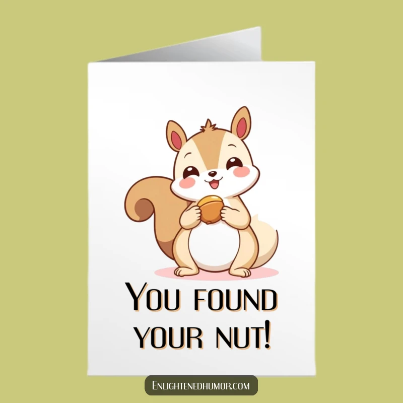 Free Printable Congrats Card: Squirrel Spirit Funny Downloadable Greeting Gift