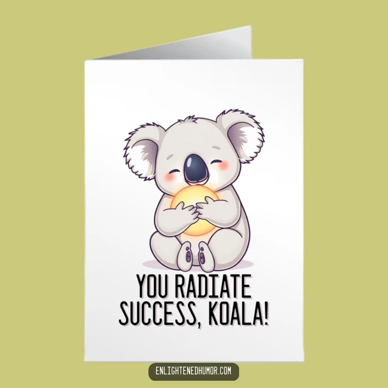 Free Printable Koala Card: Orb Embrace Congrats, Humorous Downloadable Gift