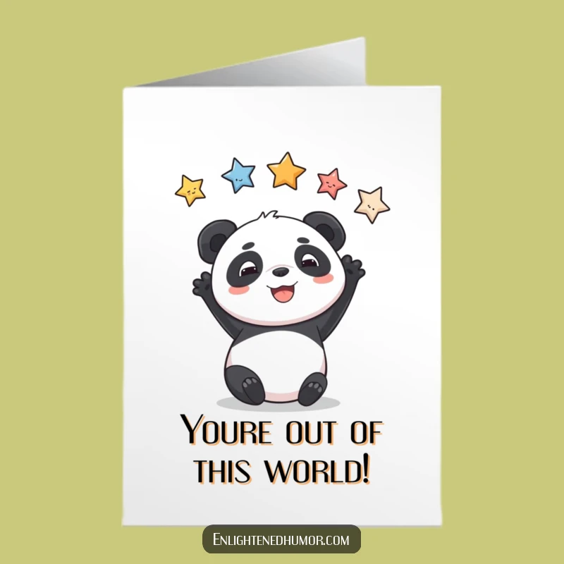 Free Printable Panda Card: Star Achiever Congrats, Humorous Downloadable Gift