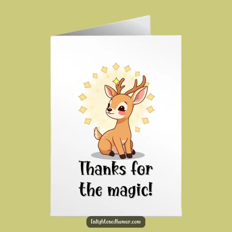 Free Printable Grateful Deer Card: Thank You Under the Stars