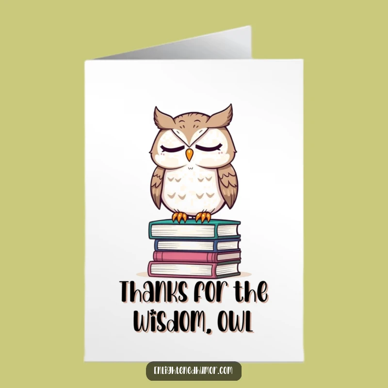 Free Printable Owl Thank You Card: Wise Gratitude Downloadable Gift