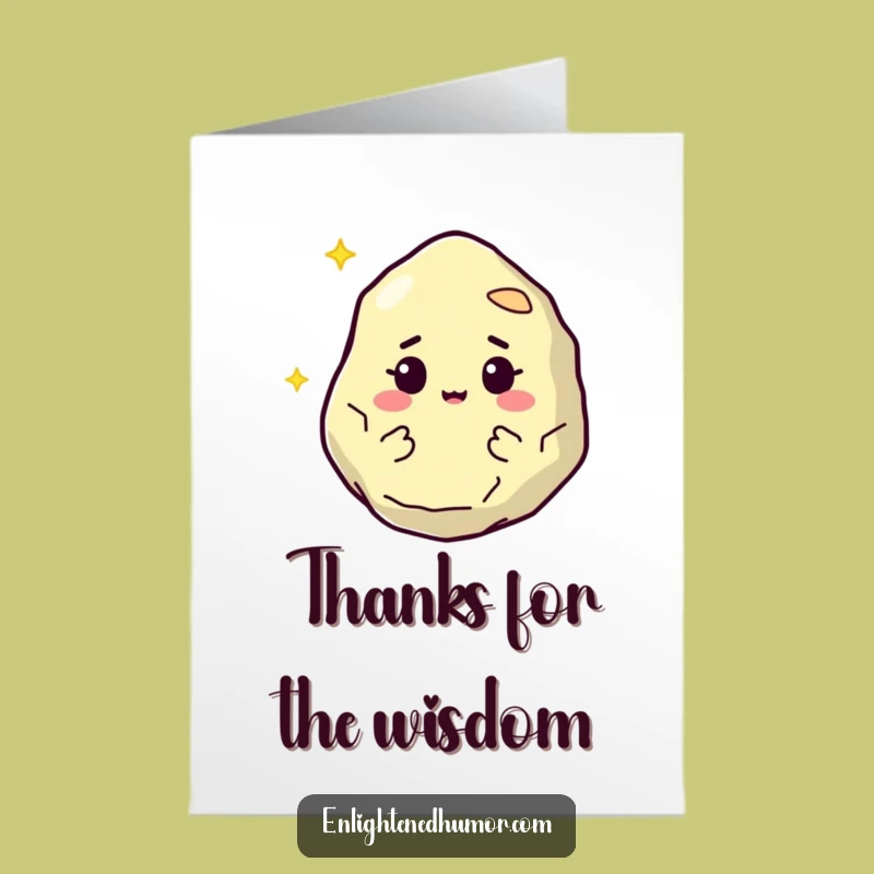 Free Printable Philosopher Stone Thank You Card: Wise Character Downloadable Gift