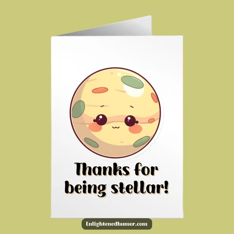 Free Printable Planet Thank You Card: Curious Character Downloadable Gift