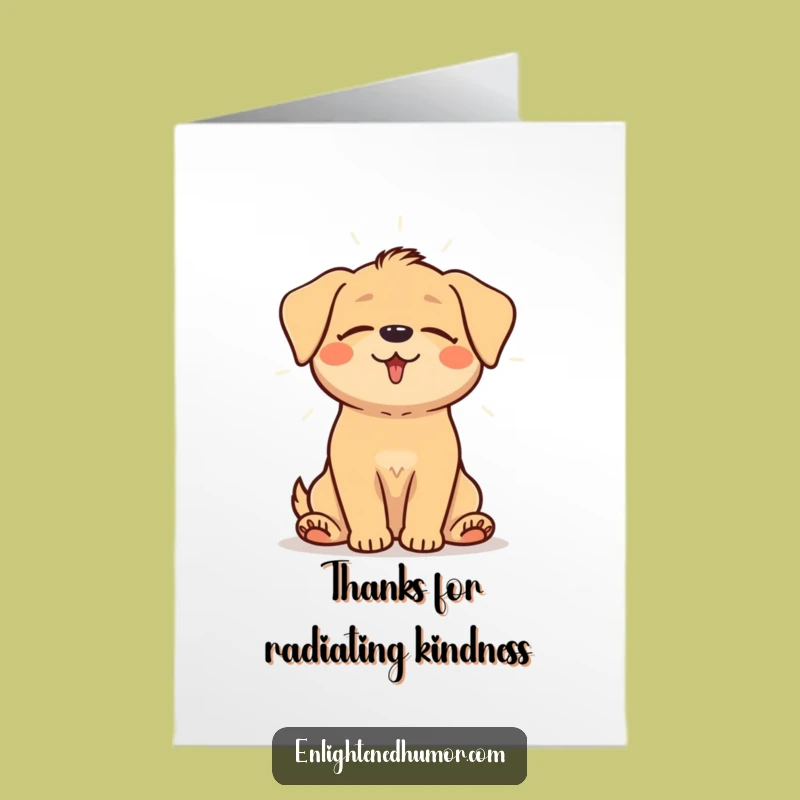 Free Printable Thank You Card: Aura Dog - Calm & Funny Download