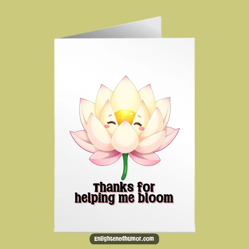 Free Printable Thank You Card: Lotus Flower Funny Downloadable Gift