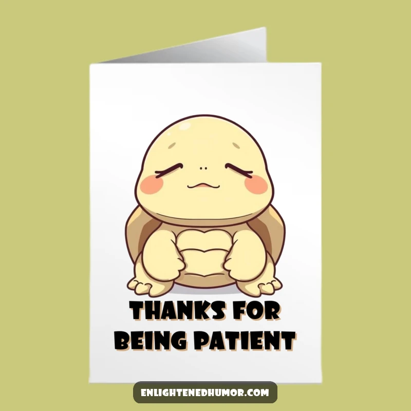Free Printable Tortoise Thank You Card: Peaceful Gratitude, Downloadable Gift