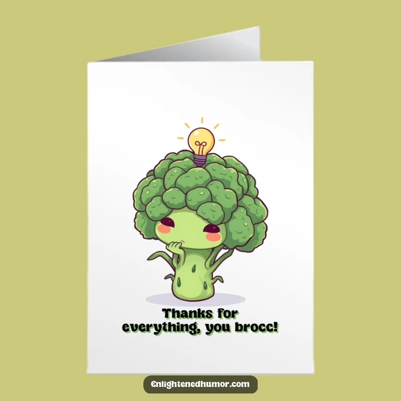 Free Printable Thank You Card: Broccoli's Bright Thanks, Downloadable Gift for Thoughtful Appreciation