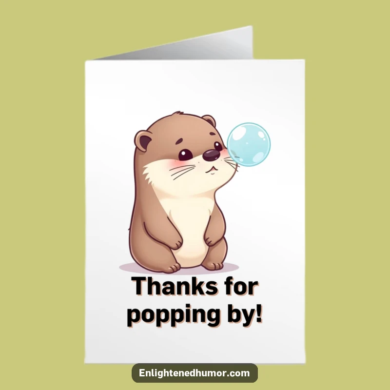 Free Printable Otter Thank You Card: Adorable & Funny Downloadable for Expressing Gratitude