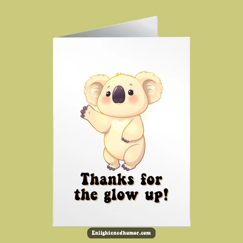 Free Printable Koala Thank You Card: Gentle Aura Downloadable Gift