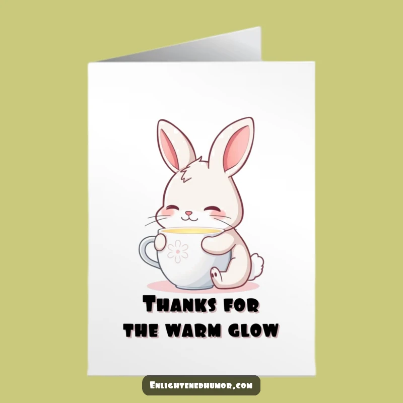 Free Printable Thank You Card: Glowing Bunny - Gentle & Funny Download