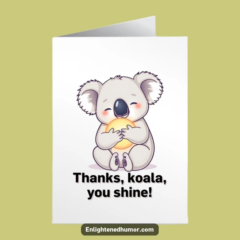 Free Printable Koala Card: Orb Gratitude, Hilarious Downloadable Gift