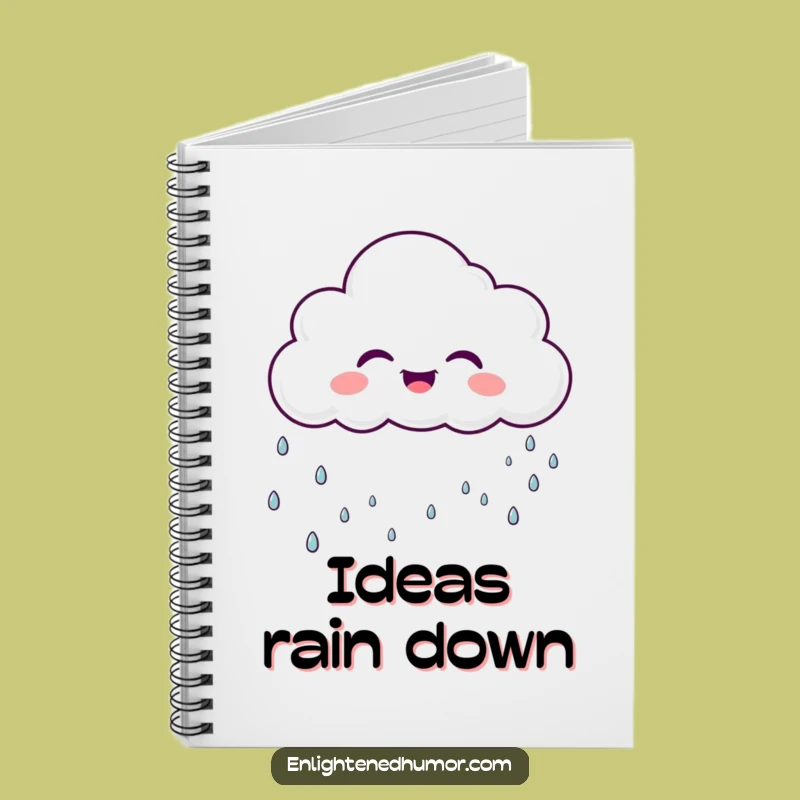Funny Cloud Notebook Sparkly Rain A Whimsical Funny Gift Journal
