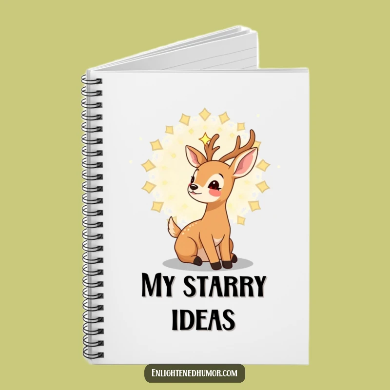 Funny Gentle Deer Notebook: Kawaii Stargazer Journal, Dreamy Gift