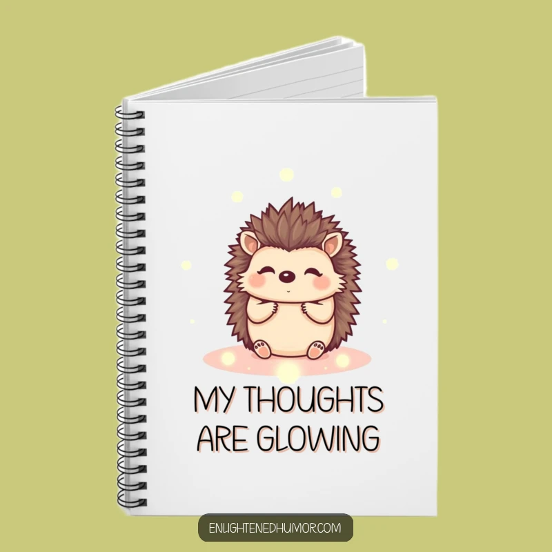 Funny Hedgehog Notebook: Kawaii Orbs Journal, Cute Zen Gift