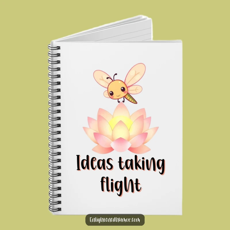 Funny Kawaii Dragonfly Notebook: Lotus Pages, Cute Journal Gift