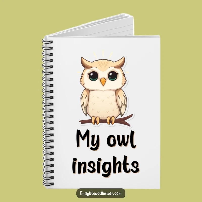 Funny Owl Notebook: Jot Down Wisdom - Serene Animal Design Gift