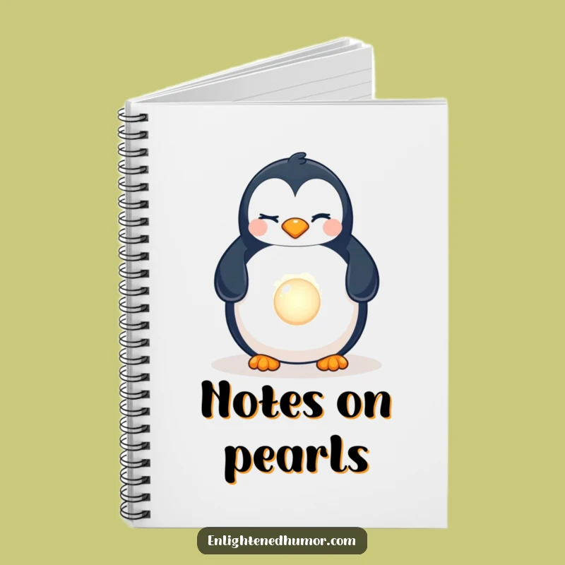 Funny Penguin Pearl Notebook: Journal, Lined Pages, Humorous Gift Idea