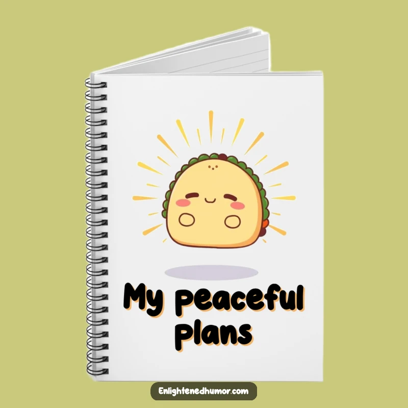 Funny Radiant Taco Levitation Notebook - Journal Your Calm Thoughts Gift