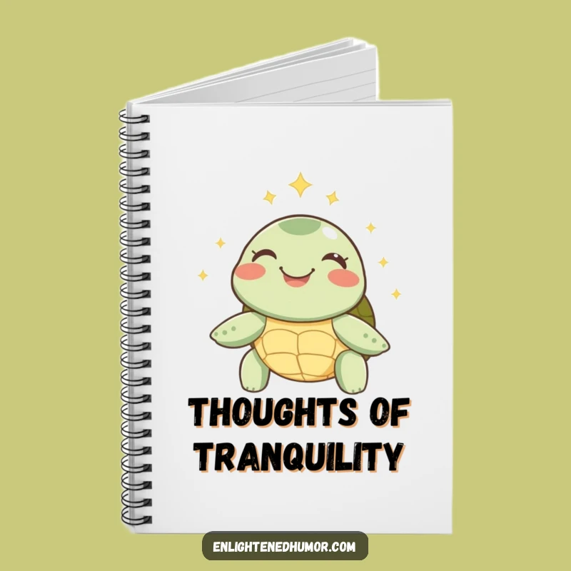Funny Turtle Notebook: Peaceful Thoughts, Sparkly Pages, Calm Journal Gift