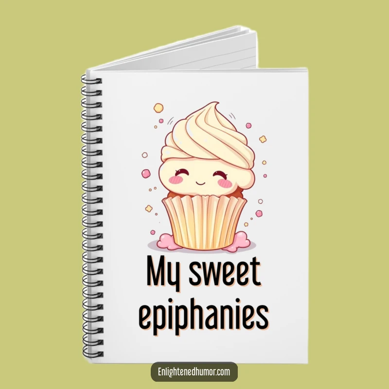 Funny Wondering Cupcake Bliss Notebook - Journal Your Sweetest Thoughts Gift