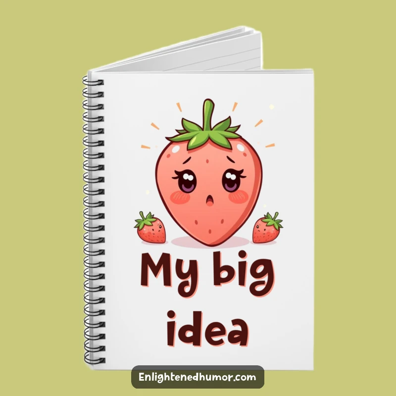 Funny Strawberry Enlightenment Notebook: Surprise Moment Journal, Great Comical Gift