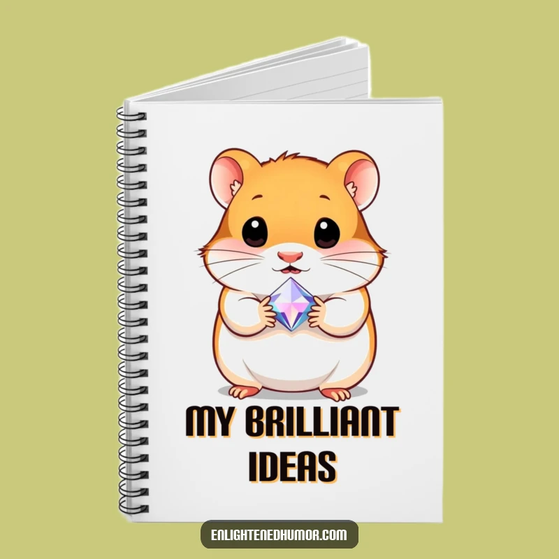 Funny Hamster Gem Notebook: Curious Cute Character, Humorous Gift for Shiny Ideas