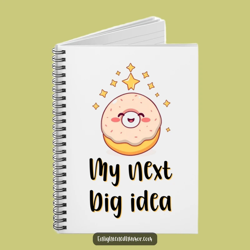 Funny Giggling Donut Higher Consciousness Notebook - Jot Down Cosmic Thoughts Gift