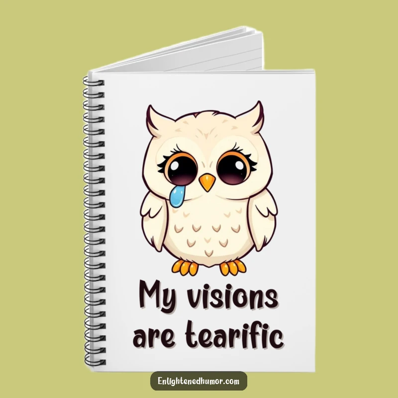 Funny Kawaii Owl Enlightenment Notebook: Joyful Tears Owl Journal Gift