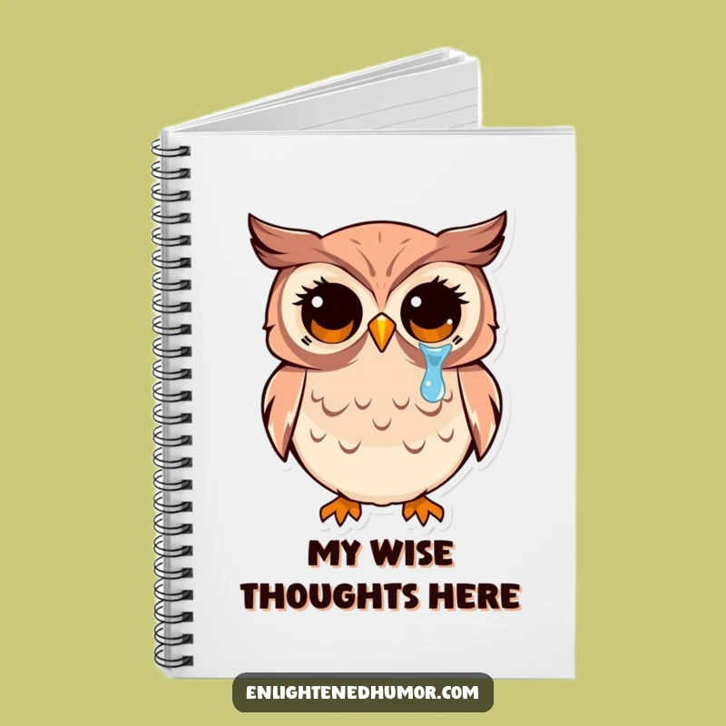 Funny Owl Notebook: Kawaii Enlightened Journal, Inspirational Funny Gift for Writers