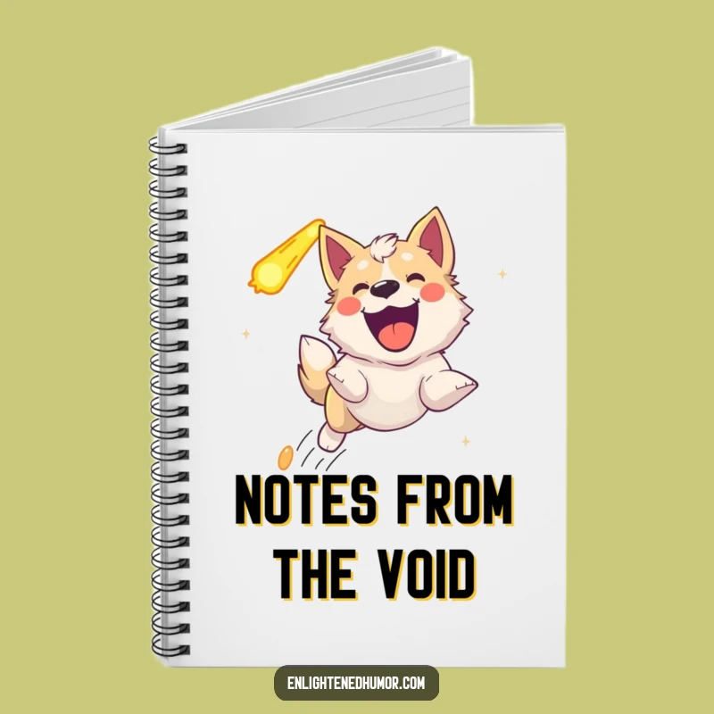 Funny Ecstatic Celestial Dog Notebook: Jot Down Your Joyful Comet Ideas