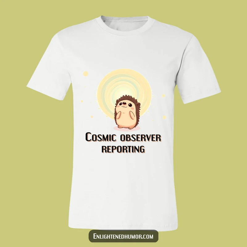 Funny Hedgehog Cosmic Vortex T-Shirt: A Hilarious Tee for Space Enthusiasts
