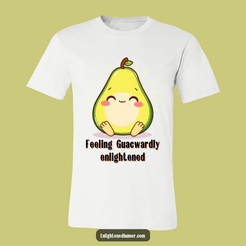 Funny Avocado Yoga T-Shirt - Meditative Foodie Tee Gift
