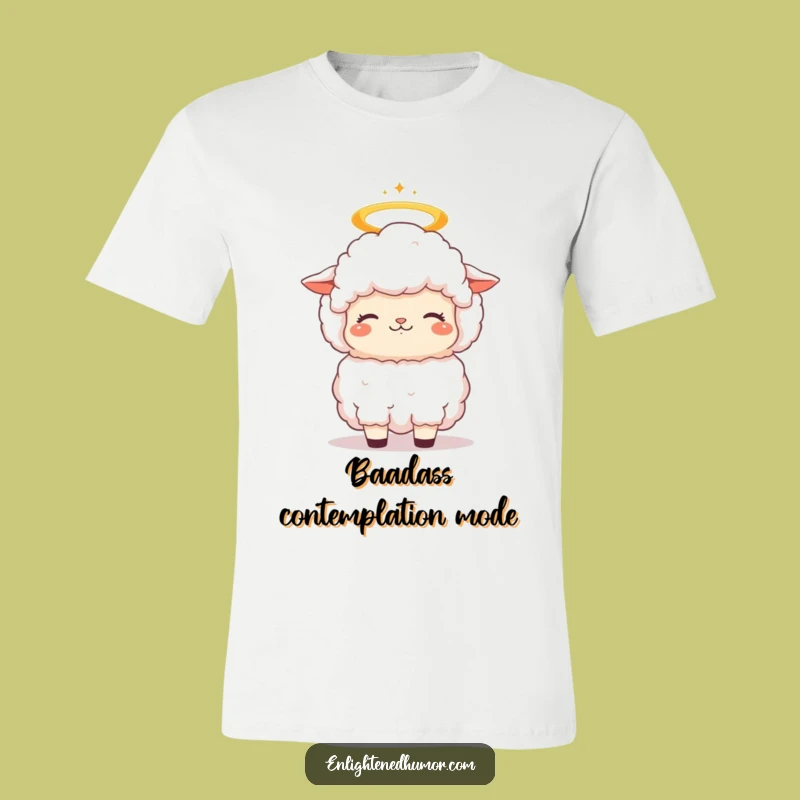 Funny Sheep T-Shirt: Kawaii Halo Bobbing Tee, Blessed Funny Gift for Sheep Lovers