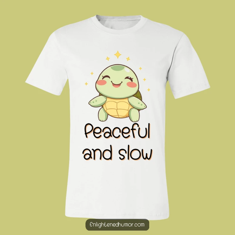 Funny Turtle T-Shirt: Inner Peace Beaming, Sparkly Halo, Joyful Soul Tee