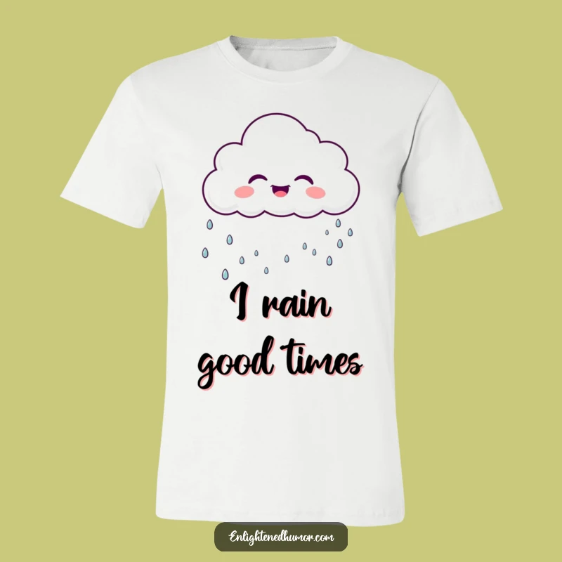 Funny Laughing Cloud T-Shirt Sparkly Rain A Playful Funny Gift