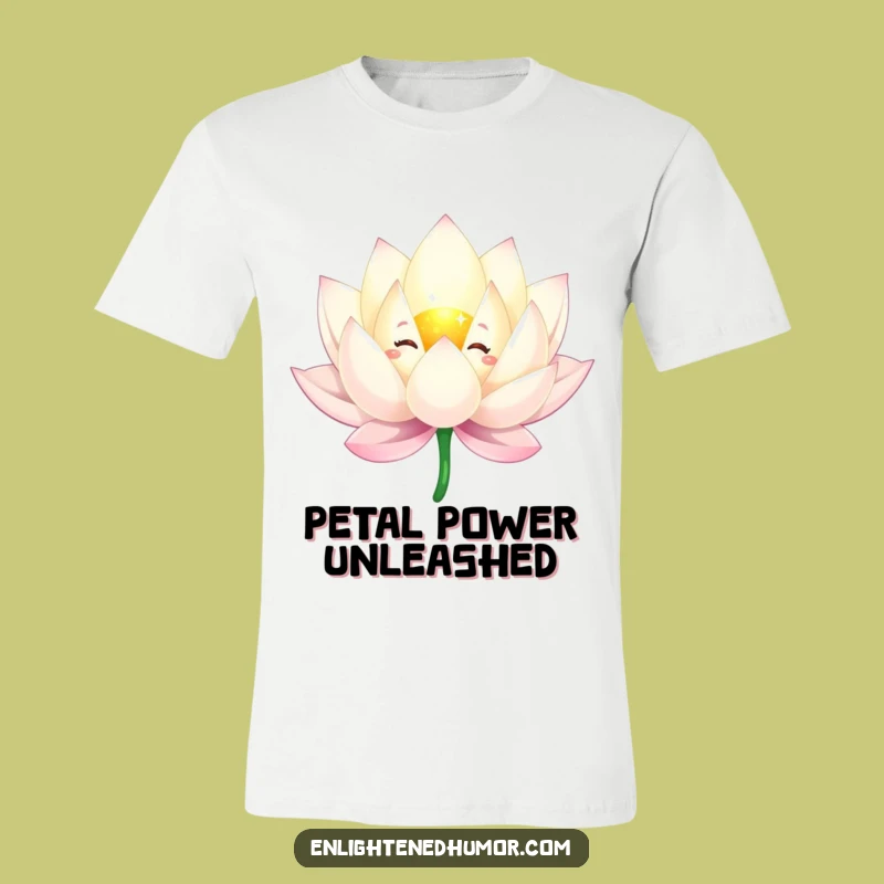 Funny Lotus Flower T-Shirt: Graceful Character Style, Zen Apparel