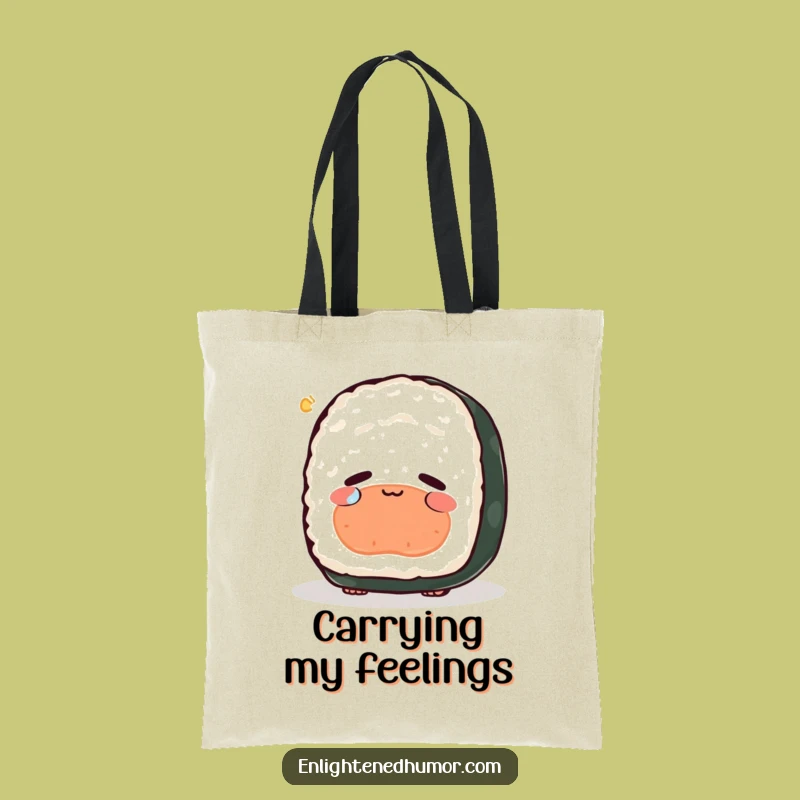 Funny Peaceful Sushi Existence Tote Bag - Carry Your Deep Thoughts Gift