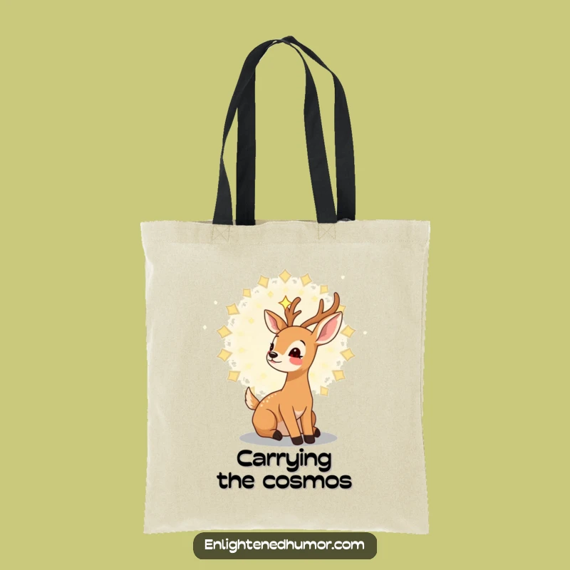 Funny Gentle Deer Tote Bag: Kawaii Stargazer Tote, Perfect Gift