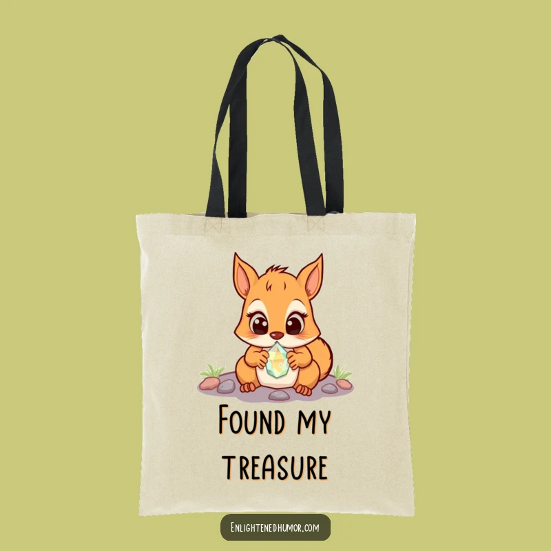 Funny Squirrel Tote Bag: Crystal Wonder, Surprise Find, Everyday Carry Gift