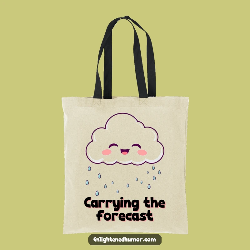 Funny Cloud Tote Bag Sparkly Rain A Whimsical Funny Gift Accessory
