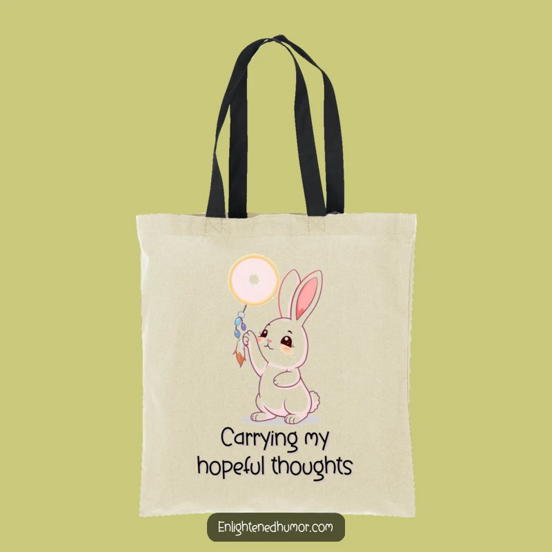 Funny Curious Rabbit Dreamcatcher Tote Bag: Whimsical & Practical Gift